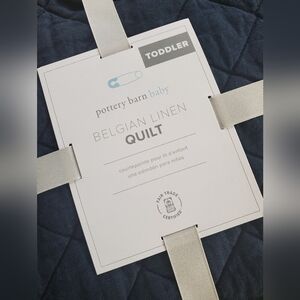 NWT Pottery Barn Toddler Belgian Linen Quit